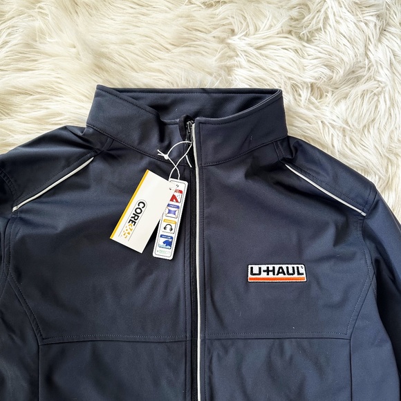 NEW Uhaul Mens Jacket Gray Charcoal Size XL Full Zip Reflective Employee Work - Picture 2 of 8